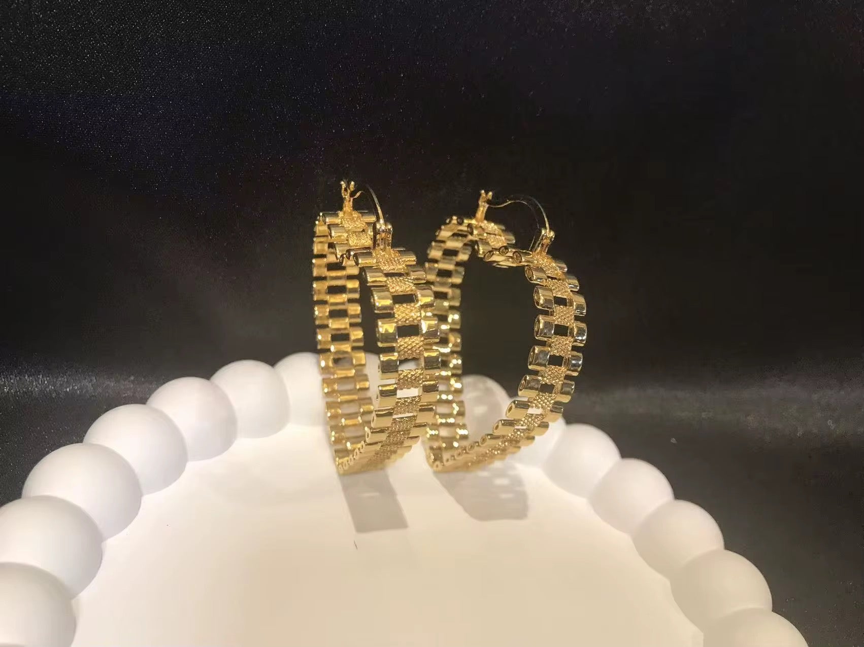 Rolex Heart Shaped Hoops